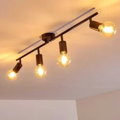 Plafonnier Maidford Noir, 4 Lumieres