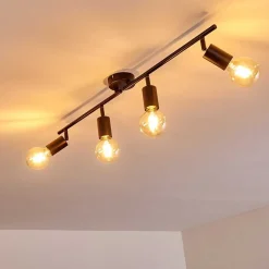 Plafonnier Maidford Noir, 4 Lumieres