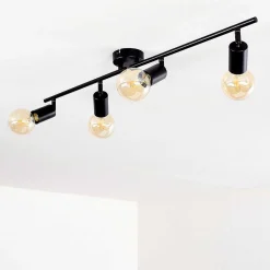 Plafonnier Maidford Noir, 4 Lumieres