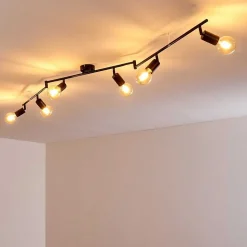 Plafonnier Maidford Noir, 6 Lumieres