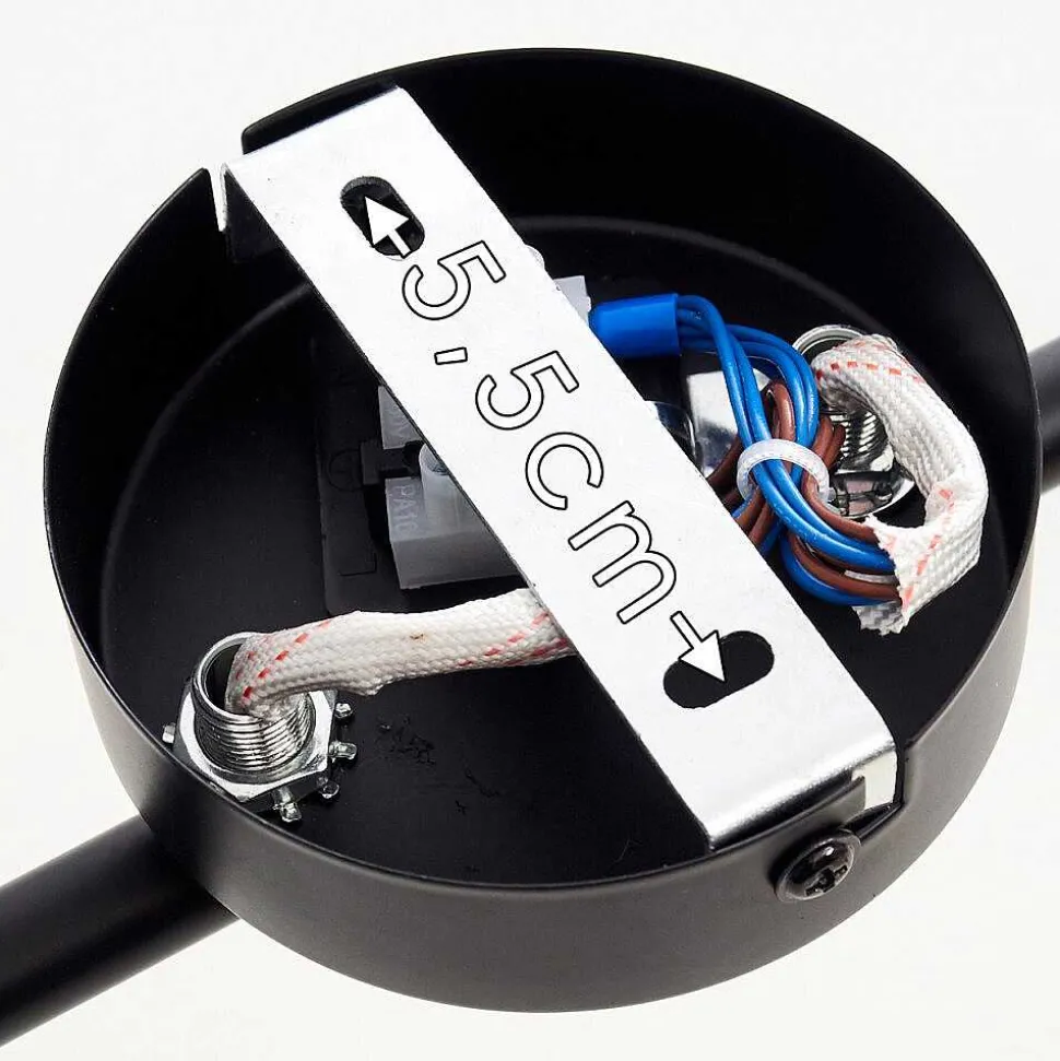 Plafonnier Maidford Noir, 6 Lumieres