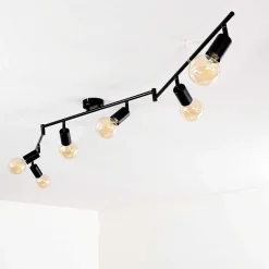 Plafonnier Maidford Noir, 6 Lumieres