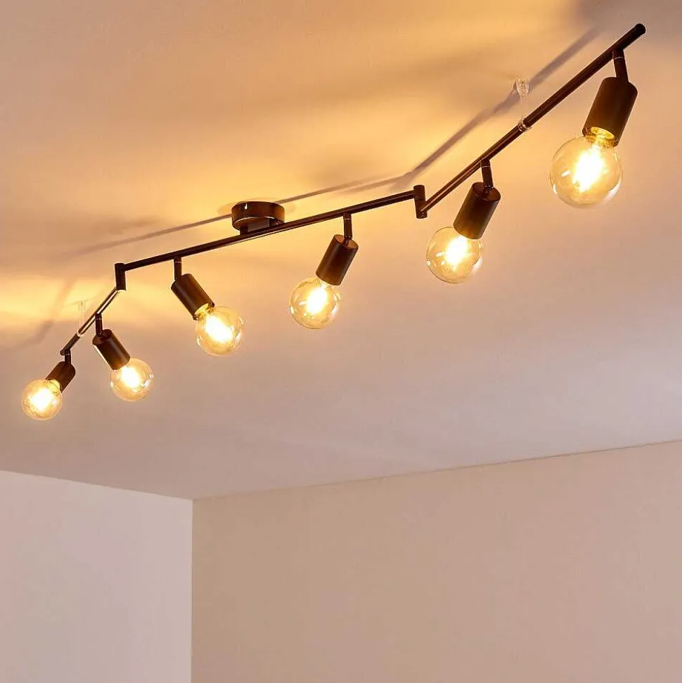 Plafonnier Maidford Noir, 6 Lumieres