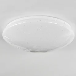 Plafonnier Melres Led Blanc, 1 Lumiere, Telecommandes