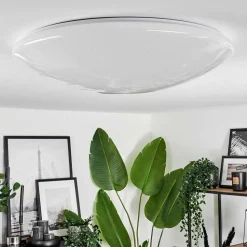 Plafonnier Melres Led Blanc, 1 Lumiere, Telecommandes