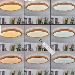 Plafonnier Menthonnex Led Blanc, 1 Lumiere, Telecommandes