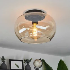 Plafonnier Molloy Ambre, 1 Lumiere