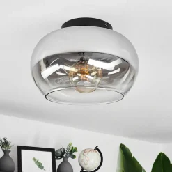 Plafonnier Molloy Clair, Fume, 1 Lumiere