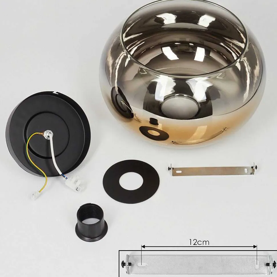 Plafonnier Molloy Or, Clair, Fume, 1 Lumiere