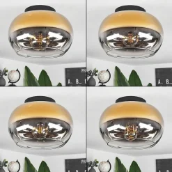 Plafonnier Molloy Or, Clair, Fume, 1 Lumiere