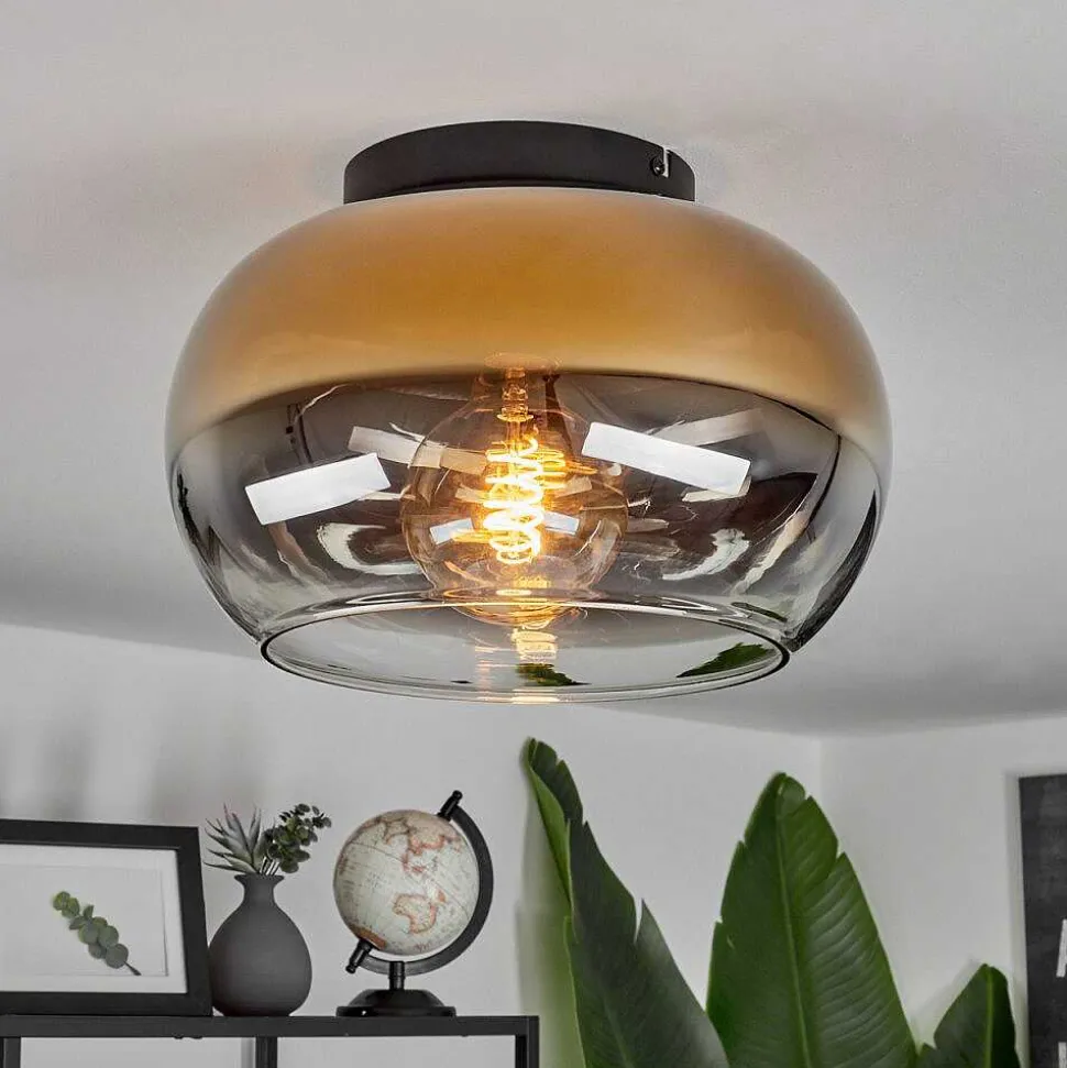 Plafonnier Molloy Or, Clair, Fume, 1 Lumiere