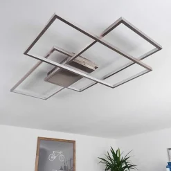 Plafonnier Momahaki Led Chrome, 1 Lumiere, Telecommandes