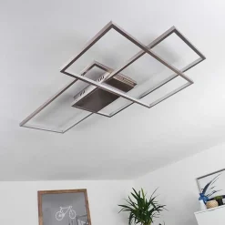 Plafonnier Momahaki Led Chrome, 1 Lumiere, Telecommandes