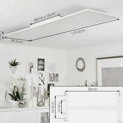 Plafonnier Montalba Led Blanc, 1 Lumiere, Telecommandes, Changeur De Couleurs