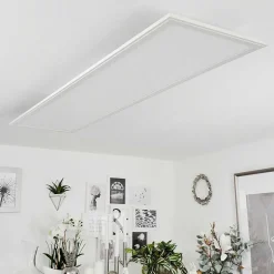 Plafonnier Montalba Led Blanc, 1 Lumiere, Telecommandes, Changeur De Couleurs