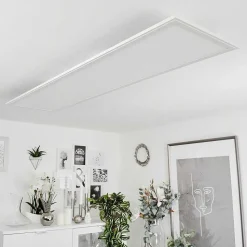 Plafonnier Montalba Led Blanc, 1 Lumiere, Telecommandes, Changeur De Couleurs