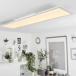 Plafonnier Montalba Led Blanc, 1 Lumiere, Telecommandes, Changeur De Couleurs