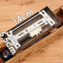 Plafonnier Montgomery Bois Fonce, Noir, 4 Lumieres