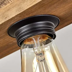 Plafonnier Montgomery Ecru, Noir, 3 Lumieres