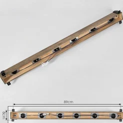 Plafonnier Montgomery Ecru, Noir, 6 Lumieres