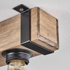 Plafonnier Montgomery Ecru, Noir, 6 Lumieres