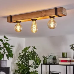 Plafonnier Montgomery Ecru, Noir, 3 Lumieres