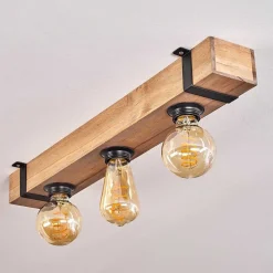 Plafonnier Montgomery Ecru, Noir, 3 Lumieres