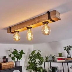 Plafonnier Montgomery Ecru, Noir, 3 Lumieres