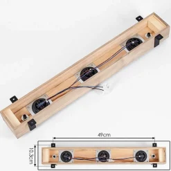 Plafonnier Montgomery Ecru, Noir, 3 Lumieres