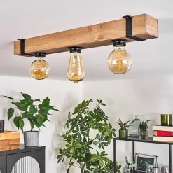 Plafonnier Montgomery Ecru, Noir, 3 Lumieres