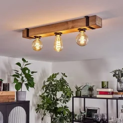 Plafonnier Montgomery Ecru, Noir, 3 Lumieres