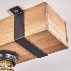 Plafonnier Montgomery Ecru, Noir, 3 Lumieres