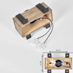 Plafonnier Montgomery Ecru, Noir, 1 Lumiere