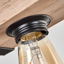 Plafonnier Montgomery Ecru, Noir, 2 Lumieres