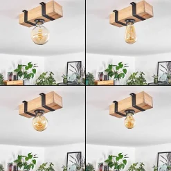 Plafonnier Montgomery Ecru, Noir, 1 Lumiere