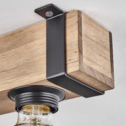 Plafonnier Montgomery Ecru, Noir, 4 Lumieres