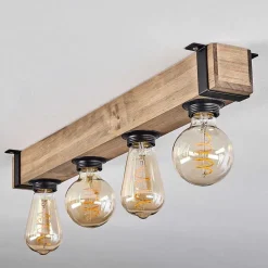 Plafonnier Montgomery Ecru, Noir, 4 Lumieres