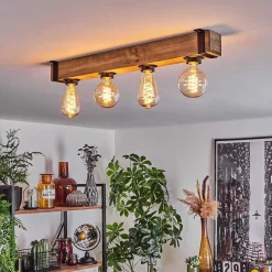 Plafonnier Montgomery Ecru, Noir, 4 Lumieres