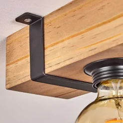 Plafonnier Montgomery Ecru, Noir, 2 Lumieres