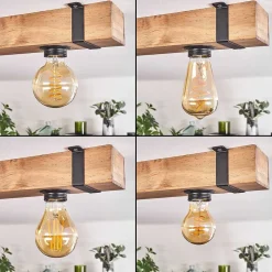 Plafonnier Montgomery Ecru, Noir, 2 Lumieres