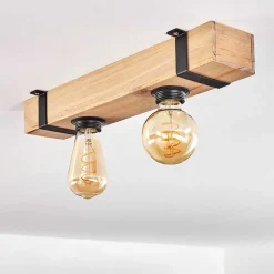 Plafonnier Montgomery Ecru, Noir, 2 Lumieres