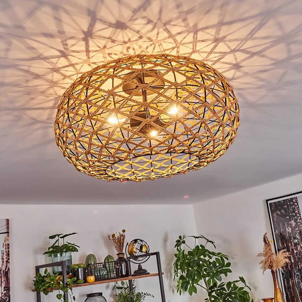 Plafonnier Mulstrand Ecru, Noir, 3 Lumieres