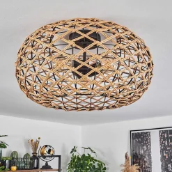 Plafonnier Mulstrand Ecru, Noir, 3 Lumieres