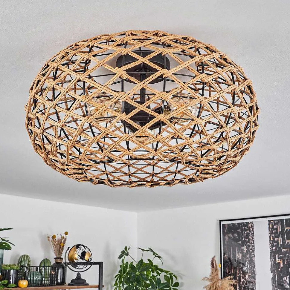 Plafonnier Mulstrand Ecru, Noir, 3 Lumieres