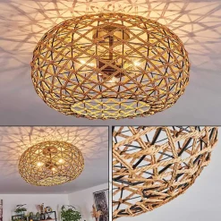 Plafonnier Mulstrand Ecru, Noir, 3 Lumieres