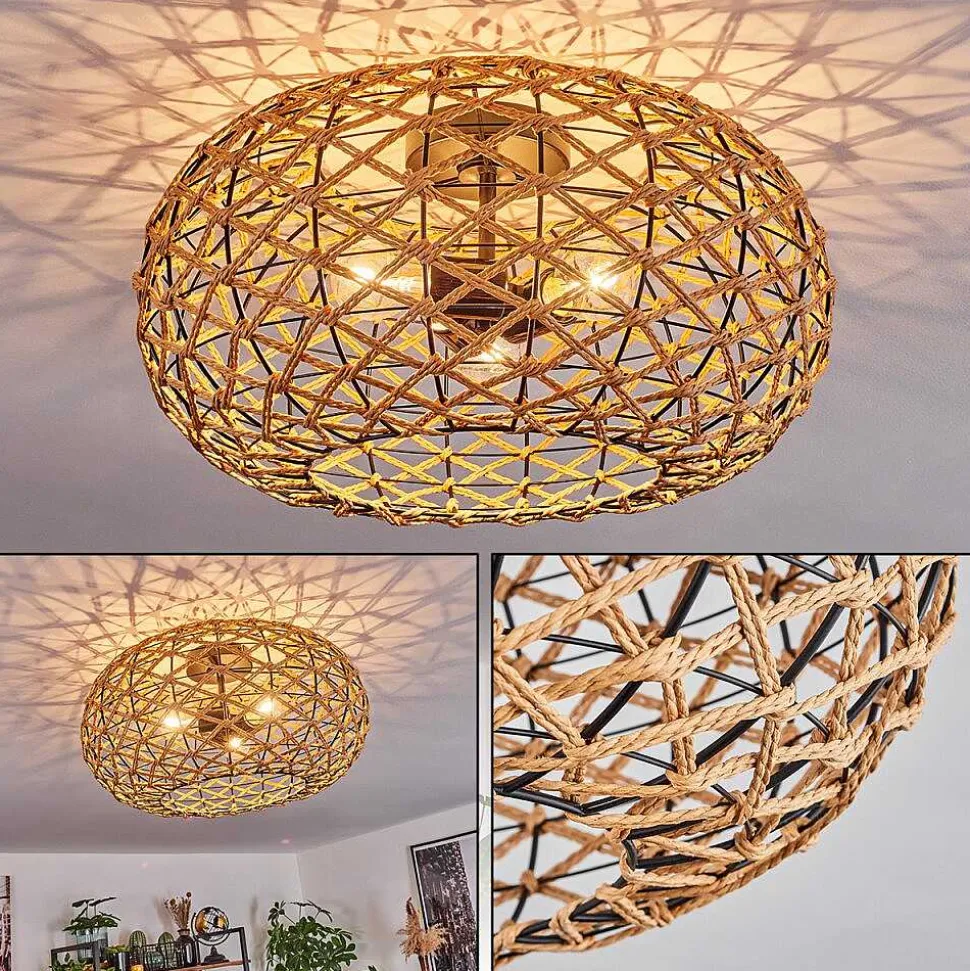 Plafonnier Mulstrand Ecru, Noir, 3 Lumieres