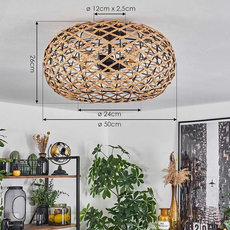 Plafonnier Mulstrand Ecru, Noir, 3 Lumieres