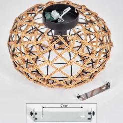 Plafonnier Mulstrand Ecru, Noir, 1 Lumiere