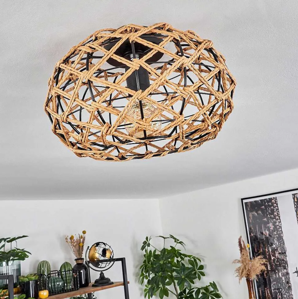 Plafonnier Mulstrand Ecru, Noir, 1 Lumiere