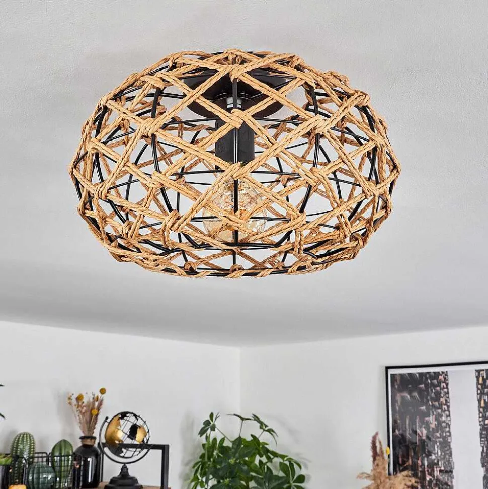 Plafonnier Mulstrand Ecru, Noir, 1 Lumiere